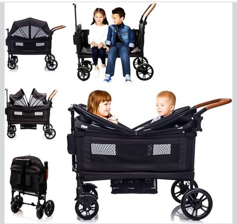 MRZLB Luxury Wagon Stroller for 2 Kids 1