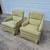 PROJECT: Midcentury Green Wingback Arm Chairs Lounge Chairs - A Pair 16 thumbnail