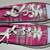 Girls Size 2 Pink Plaid Canvas Tennis Shoes 1 thumbnail