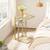 HOOBRO C Shaped End Table Gold Side Coffee Table Couch Tempered Glass 2 thumbnail