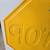 Antique Vintage Embrossed Yellow Porcelain Steel Stop Sign 6 thumbnail