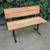 Solid Finished Hardwood and Formed Black Steel Indoor/Outdoor Bench 1 thumbnail