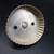Vintage Aluminum Crimped Round/Circle Cookie Cutter w/Red Wooden Handl 3 thumbnail