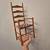 Miniature Wood Ladder Back Shaker Tape Seat Chair Doll Bear Chair 1 thumbnail