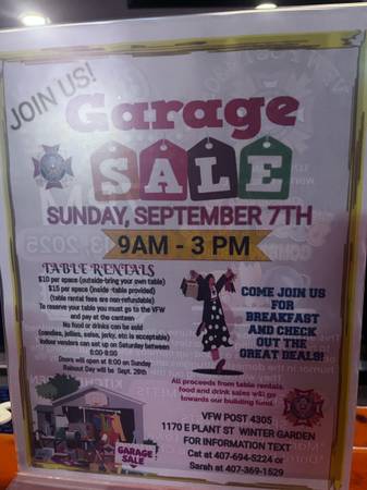 Garage Sale at the VFW 1