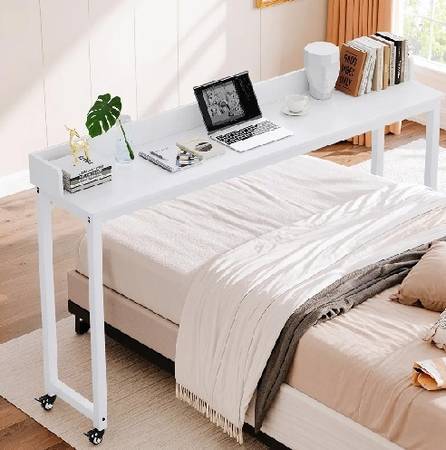 Bed table with locking wheels - $50 (Hemet)63471082086275120