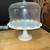 Vintage Cake Plate Scalloped Edge & Glass Dome 6 thumbnail