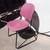 4 left Nice Red Stackable Chairs, Thick plastic seat - (Ref: F106) 2 thumbnail