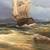 Original Oil Painting: "a Sailboat and a Yacht in a Stormy Sea " 5 thumbnail
