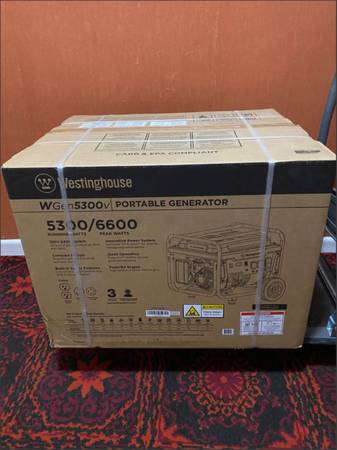 Westinghouse WGEN5300v Generator 5300W/6600W – Sealed – 120/240V – $82 1