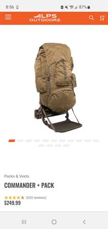 Exterior frame hunting backpack 1