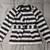 Cynthia Rowley Women's Small Black White Striped Button Belt Tie Jacket Coat 3 thumbnail
