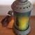 Wonderful Antique Tabletop Lamp with Forest Fire Image 4 thumbnail