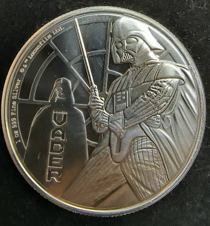 DARTH VADER 1Oz. .999 Silver $2 Coin from Niue 1