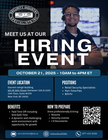 SIS - In Person Hiring Event - October 21, 2025 1