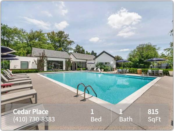 $1,855 / 1br - 815ft2 - Enjoy serenity and tranquility in our lovely garden-style 1 bd/1 ba (Columbia)63685908981635120