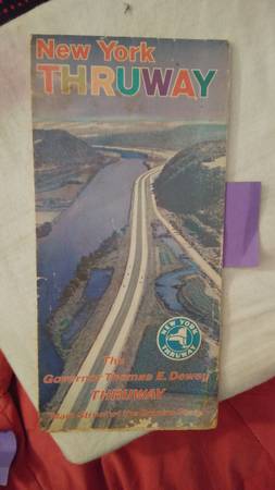 New York Thruway map 1973 1