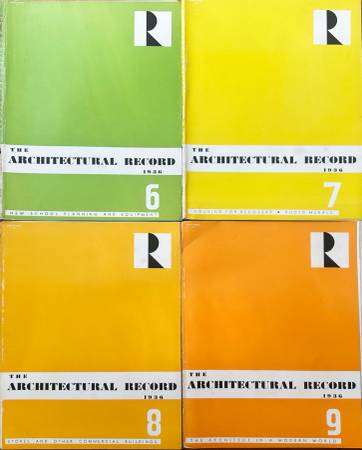 The Architectural Record Jun-Sep 1936 Issues 6–9 | Plans & Plates 1