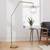 West Elm Sculptural Overarching Floor Lamp Black & Silver Ombre Shade 4 thumbnail