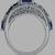 Elegant 14K White Gold Blue Sapphire & Diamond Accent Band, lots of de 3 thumbnail