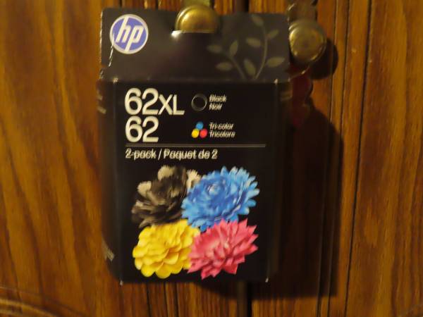 HP 2 PACK 62XL BLACK AND 62 TRI COLOR, INK CARTRIDGES 1