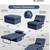 4-in-1 Sleeper Chair Sofa Bed, 70"D x 34"W Convertible Futon Couch Bed 1 thumbnail