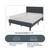 New Queen Bed Frame with Square Stitched Button Tufted Headboard,Upholstered Pla 4 thumbnail
