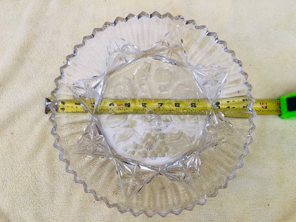 Vintage Federal Pioneer Fruit Star Clear Glass Plate Platter 11.5" - $6 (San Diego-Ocean Beach)63471472699649122