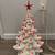 Vintage White Ceramic Christmas Tree Frosted Red Bulbs and Star. In Ex 1 thumbnail