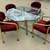 Chromcraft Vintage Gold Chrome Deep Red Velvet MCM Mid Century Modern Kitchen Ta 2 thumbnail
