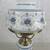 VTG 1973 Quoizel Hurricane  Lamp Abigail Adams Milk Glass Blue Floral 6 thumbnail