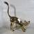 Siamese Cat Polished Solid Brass Mid Century Statue Korea 15" Tall 1 thumbnail