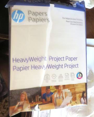 HP heavy weight Project Paper 1 ream, Acid Free 1