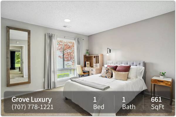 $1,900 / 1br - 661ft2 - Gorgeous remodeled 661 sq ft 1 bed / 1 bath at The Grove Luxury Apartm (petaluma)63658112010881120