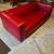 MCM Red Leather Couch 1 thumbnail