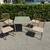 Set Of 1950s Card Table And 5 Folding Chairs  Table is 29in x 29in x 2 4 thumbnail