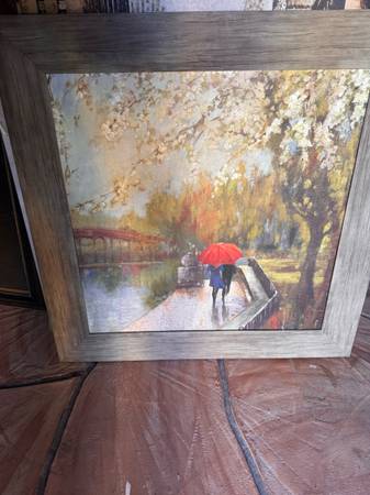 Red Umbrella Picture in nice frame 1