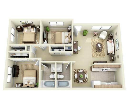 $1,069 / 3br - 986ft2 - $700 Off Move in/EE1569 Pioneer 3b2b, Upper unit, Stainless appliances (Laughlin)63618564212609121