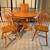 Solid Wood 48” Round Table With Leaf 48”x66” with 6 chairs 1 thumbnail