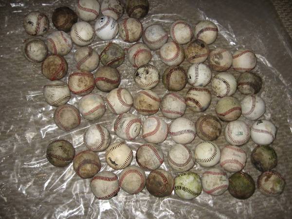 60 Used Baseballs 1