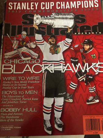 Blackhawk Jonathan Toews and Patrick Kane 2013 Commemorative SI Issue 1