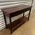 Vintage dark walnut hall table console 3 thumbnail