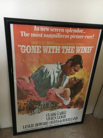 Gone With The Wind Framed Movie Poster 29 x 21 1