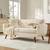 Beige 65" Loveseat Sofa, Mid Century Modern Decor Love Seat 1 thumbnail