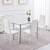 5 piece glass dining table set with 4 leather chairs 1 thumbnail