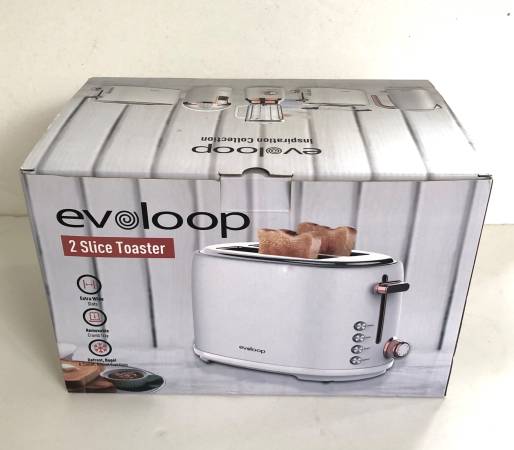 Evoloop 2 Slice Toaster White Model KY-856S NEW 1