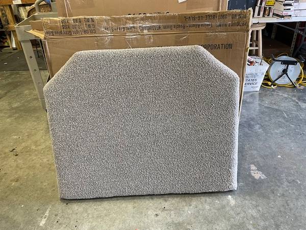 Tavira Allure Upholstered Boucle Headboard Twin XL/Twin Light Gray New 1