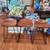 Set of 3 wood and metal stools 1 thumbnail