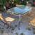 West Elm Outdoor Patio Table & Teak Chairs 1 thumbnail