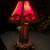 Antique slag glass lamp 3 thumbnail